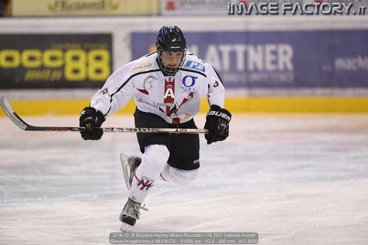 2016-10-15 Bolzano-Hockey Milano Rossoblu U16 2507 Gabriele Asinelli